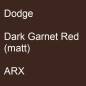 Preview: Dodge, Dark Garnet Red (matt), ARX.